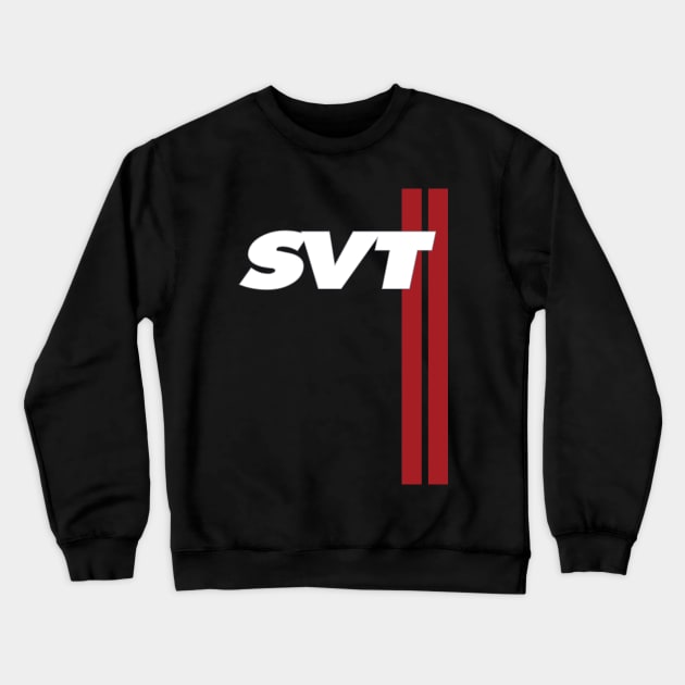 Mustang SVT Cobra RAPTOR USA SPECIAL VEHICLE TEAM RACING STRIPES Crewneck Sweatshirt by cowtown_cowboy